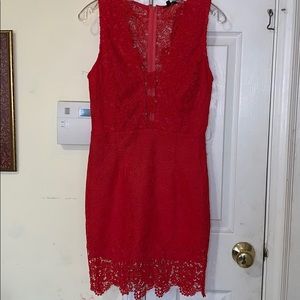 Lace Red Dress